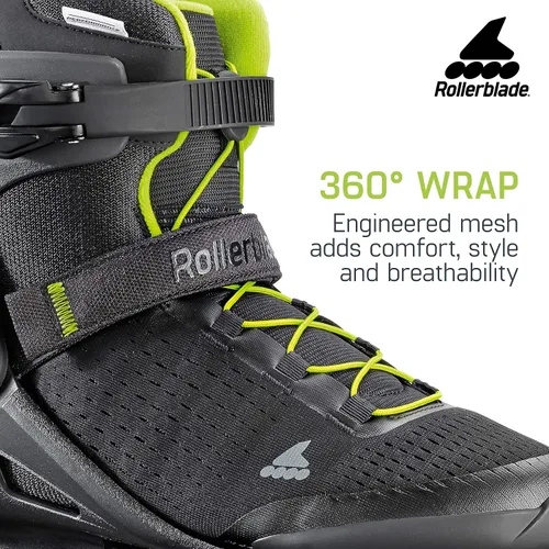 Vista 5 de Rollerblade Zetrablade Elite - Patines en línea de hombre para adulto, color negro y lima, patines en línea de alto desempeño