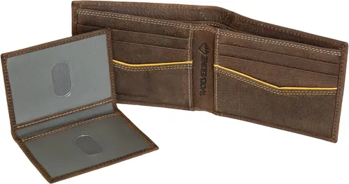 Vista 3 de WOLVERINE Billetera plegable de lona/cuero para hombre