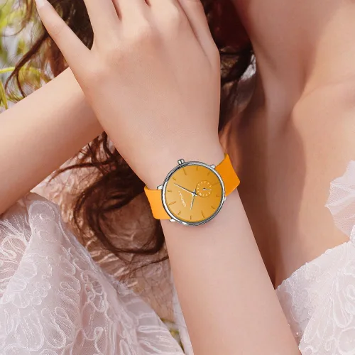 Vista 2 de CRRJU Mens Women Watch Casual Stylish Waterproof Quartz Unisex Wristwatches, Ultra Thin Watches for Men Women, Colorful Silicone Band