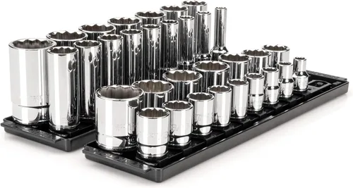 Vista 18 de TEKTON Juego de llaves de vaso de 12 puntos con accionamiento de 1/2 Deep