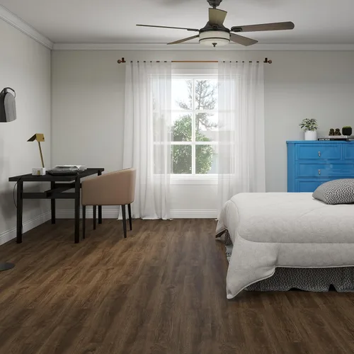 Vista 3 de Mysflosy Piso de Vinilo Autoadhesivo, 36 Piezas - 6 x 36 pulgadas, Piso de Grano de Madera Natural para Despegar y Pegar, Impermeable