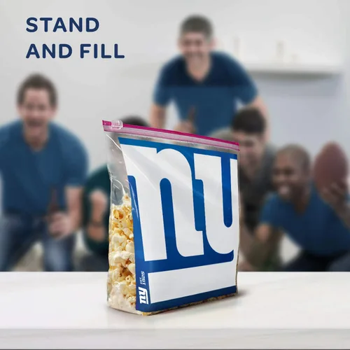 Vista 3 de Ziploc Bolsas de almacenamiento con cierre deslizante, con diseño de la NFL, galón, 305564, 1