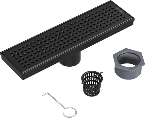 Vista 27 de Neodrain - Drenaje de ducha lineal de 12 pulgadas con rejilla removible, fabricante profesional de desagüe de suelo de ducha rectangular de acero