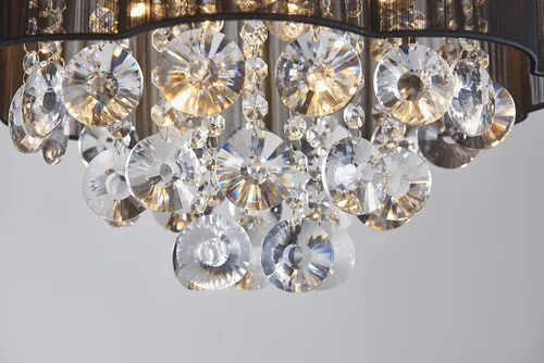 Vista 4 de AGV LIGHTING 2021011 Lámpara de techo moderna de cristal con forma de gota de lluvia, perfecta para comedor, baño, dormitorio, sala de estar, 4