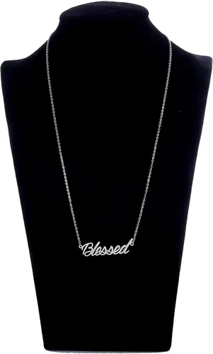 Vista 2 de HUAN XUN - Collar con nombre personalizado en plata dorada