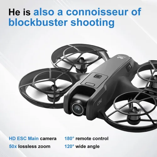 Vista 6 de Hobby Mini Drone con pantalla de visualización, cámaras duales, protector de hélice de 360°, posicionamiento de flujo óptico, motor sin escobillas