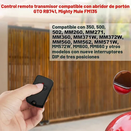 Vista 4 de Kingdder - 4 unidades de control remoto de apertura de puerta compatible