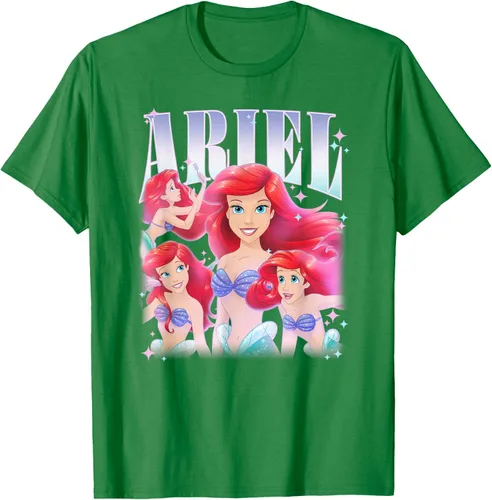 Vista 3 de Disney Camiseta de la princesa Ariel de la Sirenita Multi Pose, Negro