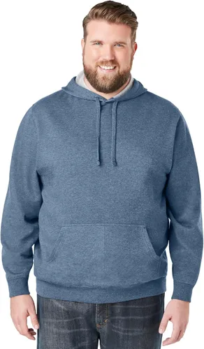 Vista 26 de KingSize Sudadera con capucha de forro polar grande y alta para hombre Negro