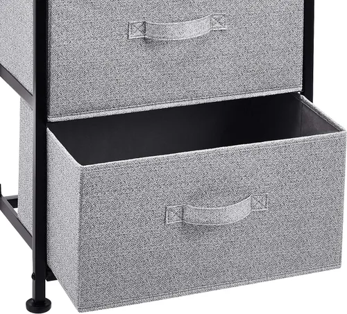 Vista 4 de Amazon Basics Organizador de almacenamiento de tela con 4 cajones para armario, color negro