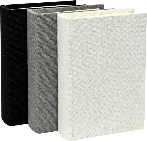 Vista 11 de DECOR4SEASON Juego de 3 cajas de libros de imitación decorativas de lino