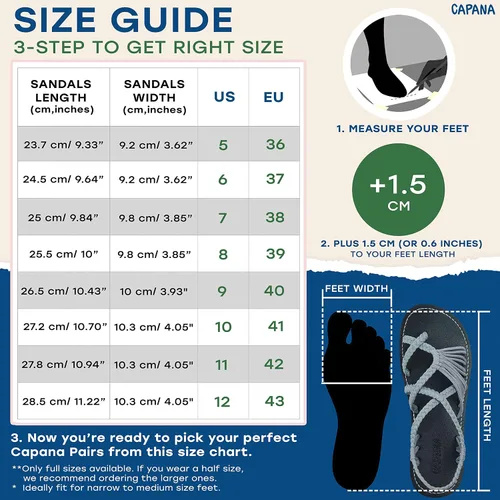 Vista 5 de Capana Sandalias planas tejidas para mujer, sandalias trenzadas con tiras, sandalias de playa para mujer, sandalias bohemias de cuerda, zapatos