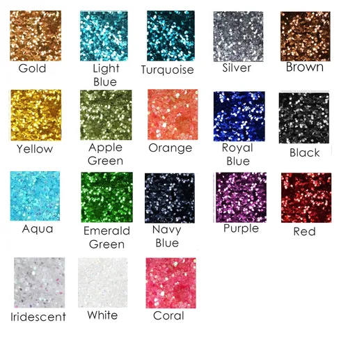 Vista 2 de Brillantina gruesa, 18 frascos de colores surtidos para manualidades, cuerpo, maquillaje y purpurina para uñas.