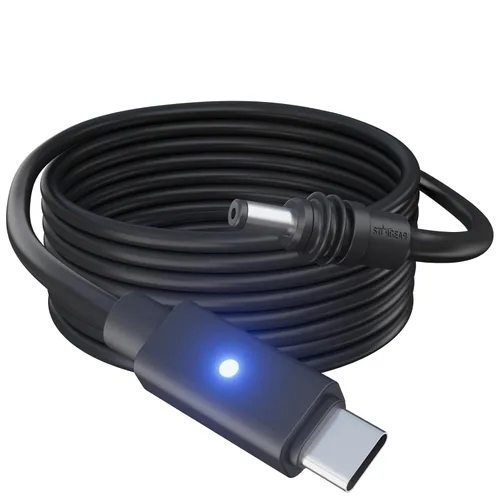 Vista 12 de Cable Mini Starlink de 6.5 pies, 18AWG 140W Cable de Alimentación Starlink USB C a DC, Conector Barrel Impermeable, Mini Accesorios Funcionan