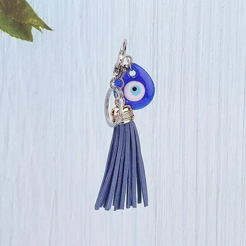 Vista 4 de Llavero de ojo malvado, llavero de mano Hamsa, llavero brillante para mujeres y niñas, llavero plateado de mal de ojo, llavero de plata de Fátima