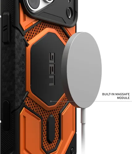 Vista 6 de UAG Monarch Pro - Funda para iPhone 18 Pro Max / 17 Pro Max, color naranja Monarch Pro - Kevlar Naranja Quemado