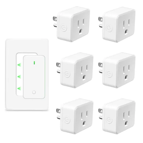 Vista 46 de NineLeaf - Enchufe de salida de control remoto, interruptor de luz de encendido y apagado inalámbrico desmontable 500FT Light Plug Decorator