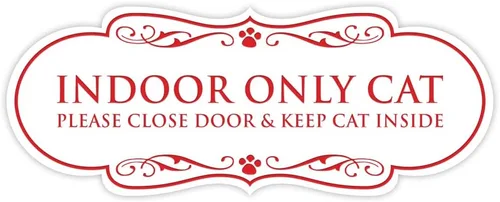 Vista 7 de Designer Paws - Letrero para interiores con texto en inglés "Solo gato por favor cierre la puerta y mantener el gato en el interior" (negro)