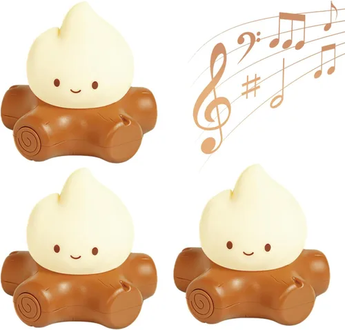 Vista 14 de WANIDEA Chibi Flame - Juego de 2 lámparas de noche, estilo anime, adorables y acogedoras, retro, recargable, para decoración, accesorios de Amarillo