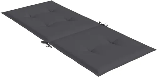 Vista 6 de Cojines para silla de jardín con respaldo alto, 2 piezas, color antracita, 47.2 x 19.7 x 1.2 pulgadas, cojines de tela para sillas de comedor