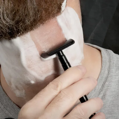 Vista 5 de Jabón de afeitar Lather & Wood - Peluquería - Simplemente la mejor crema de afeitar de lujo - Sebo - Espuma densa con olor fantástico para la mejor