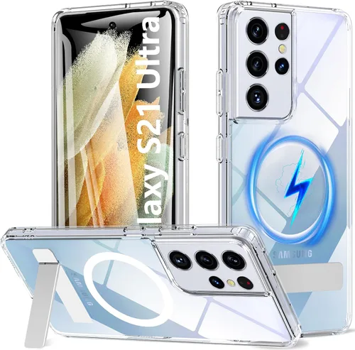 Vista 30 de Funda OWKEY Samsung Galaxy A13 5G, Funda Magnética para Teléfono con Soporte y Protector de Pantalla, Funda Protectora Antihuellas y a Prueba de A13