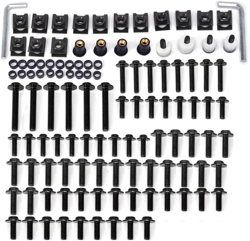 Vista 2 de AnXin Kit de pernos de carenado para motocicleta 116 piezas de sujetadores y tornillos CNC universal para GSXR 600 750 1000 YZF R6 R3 R1 ZX6R ZX10R