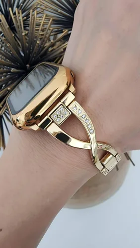 Vista 2 de Adjustable Fashion Chain Link Bracelet Band Compatible with Apple Watch