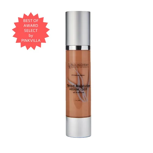 Vista 4 de RD Alchemy - Crema hidratante teñida 99% natural y orgánica LIGHT - Sombra media con SPF. La mejor crema BB y CC para pieles normales a secas.