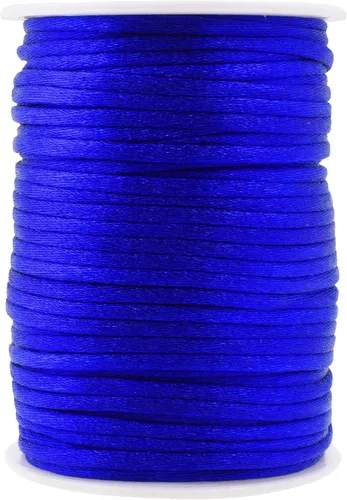Vista 97 de Mandala Crafts Cordón de satén de cola de rattail de 0.02 in para nudos chinos de macramé