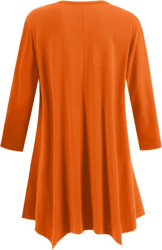 Vista 2 de Topdress Vestido tipo túnica holgada de manga 34 para mujer