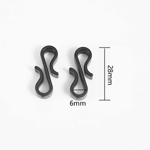 Vista 2 de Teensery 100 ganchos de plástico en forma de S multiusos para el hogar, cocina, baño, jardín, tienda al aire libre, color negro