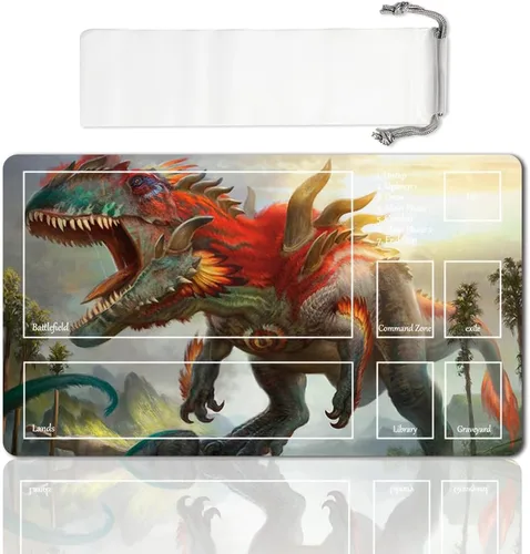 Vista 24 de Juego de mesa MTG Playmat Games Tamaño 60X35 cm CCG Compatible para TCG RPG CCG Play Mats (Ajani Steadfast-Zone)