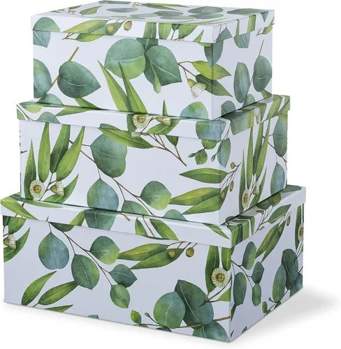 Vista 12 de Soul & Lane Cajas de almacenamiento de fotos de mariposas en vuelo (juego de 3): cajas anidables con tapas, contenedores de cartón decorativos