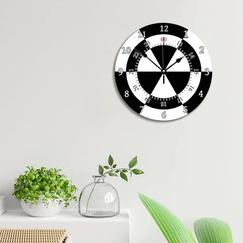 Vista 3 de ArogGeld Reloj de pared de madera de 12 pulgadas, funciona con pilas, silencioso, sin tictac, moderno, para dormitorio, sala de estar, decoración