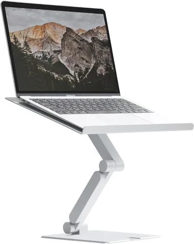 Vista 10 de Rmour MT2 - Soporte ajustable para laptop para escritorio, soporte plegable de aluminio para laptop, soporte elevador de pie para laptop, compatible