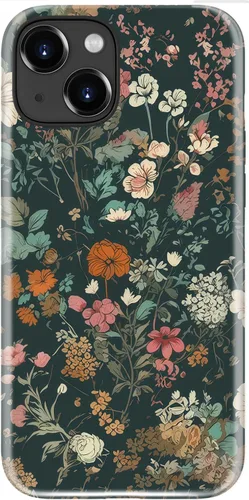 Vista 25 de LUMARKE Funda para iPhone 14/iPhone 13, lindo Y2K floral, carga inalámbrica Mosaico Tortuga Shell
