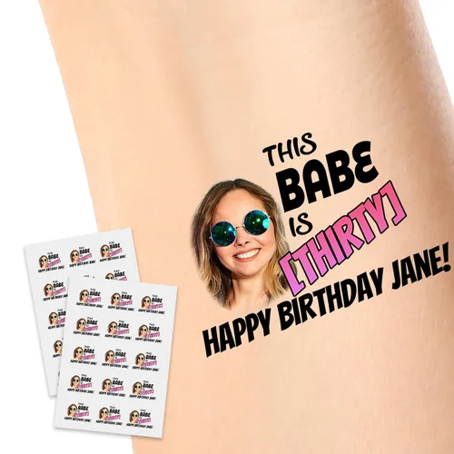 Vista 9 de Calcomanías de tatuajes temporales personalizadas, personaliza el tatuaje con nombre y foto de tu amor para fiestas de cumpleaños, Halloween