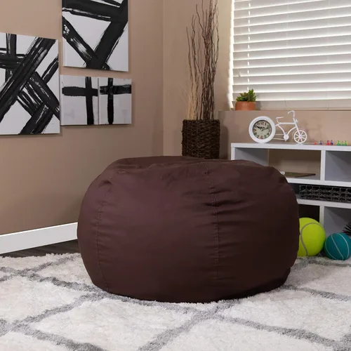Vista 25 de BizChair Puf negro sólido de gran tamaño para niños y adultos
