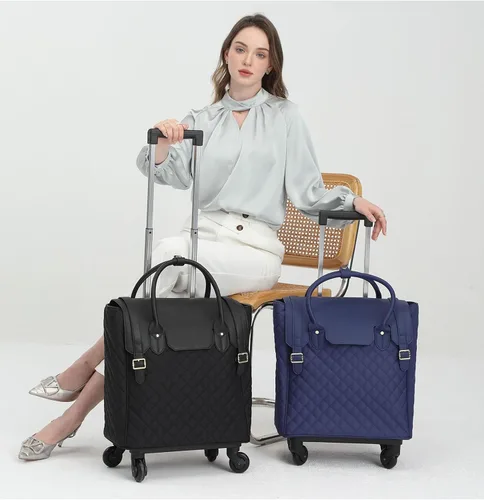 Vista 2 de VH&GRED Equipaje de viaje de negocios18 pulgadas caja de tela bolsa de carro pequeña maleta portátil de rueda universal maleta femenina se puede