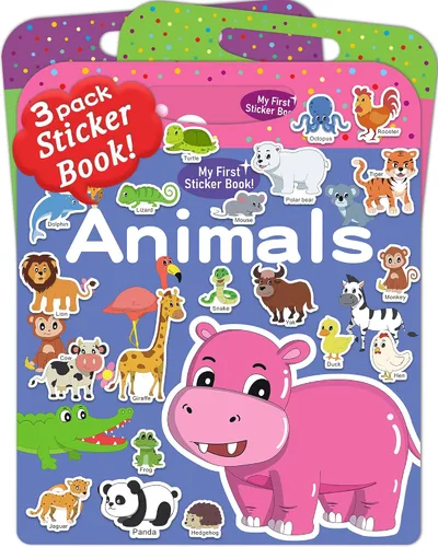 Vista 24 de Benresive - Libros de calcomanías reutilizables para niños de 2-4, libros de calcomanías para niños pequeños 1-3 y 2-4, juguetes de viaje Animal
