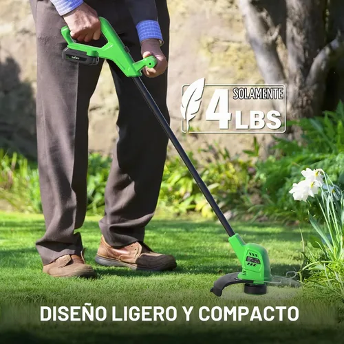 Vista 9 de SOYUS Cortadora de Maleza con Batería de 10 Pulgadas, Recortadora de Hilo Inalámbrica con Batería de 2.0Ah, Recortadora Bordeadora Ligera con 8