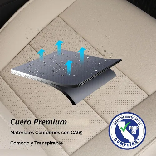 Vista 9 de coverdream Fundas de asiento personalizadas para Toyota RAV4 2019-2025, no Piel sintética (beige)