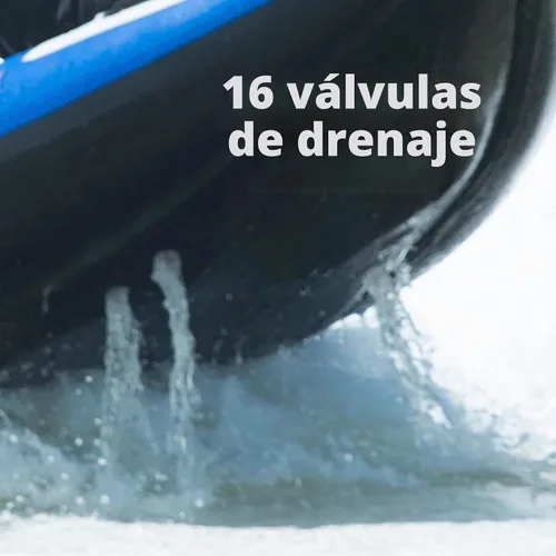 Vista 5 de Sea Eagle 420X Explorer - Kayak inflable - pesca, excursión, camping, exploración y riego blanco, auto-fianza, skeg extraíble, piso de punto de caída