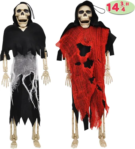 Vista 7 de JOYIN 2 piezas de 16 pulgadas de decoración de Halloween de esqueletos de Halloween de cuerpo completo posable