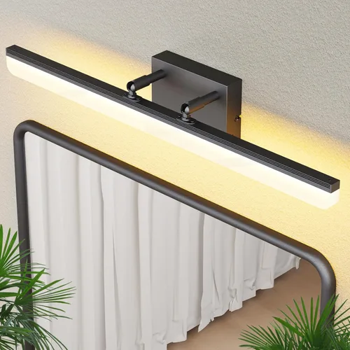 Vista 14 de Luz de tocador de níquel cepillado, barra de luz LED regulable de 15.7 pulgadas con 5 CCT, ángulo ajustable, iluminación de pared moderna para baño