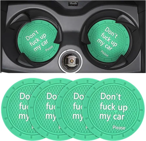 Vista 33 de 8sanlione Paquete de 2 posavasos para portavasos de automóvil, 2.75 pulgadas, antideslizante, con inserto de PVC, antiarañazos, para mujeres