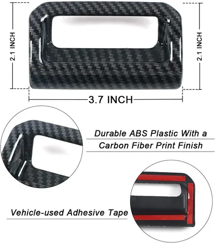 Vista 4 de para Toyota Highlander 2020 2021 2022 2023 Accesorios Cubierta de Interruptor de Botón de Caja de Apoyabrazos, Calcomanía de Pegatina de Impresión