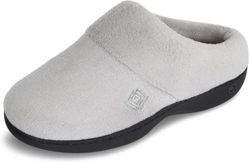 Vista 11 de isotoner Pantuflas clásicas de espuma viscoelástica antideslizantes para mujer Ceniza