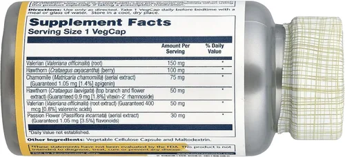 Vista 2 de SOLARAY Eurocalm - Cápsulas de raíz de valeriana, 200 mg 60